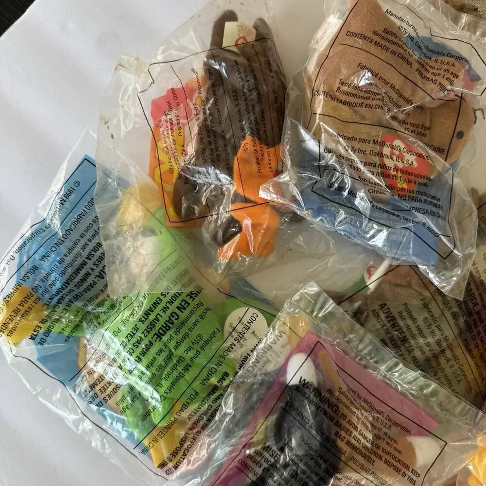 McDonalds TY Teenie Beanie Babies Happy Meal Toys (Set of‎ 11 - Sealed) 1990s